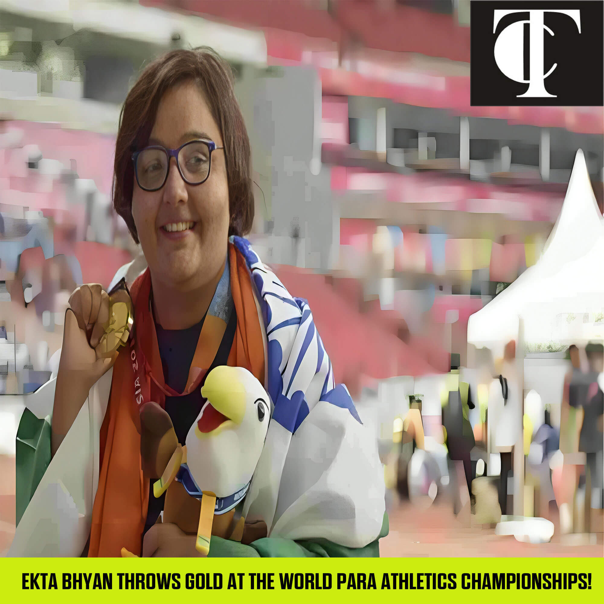 EKTA BHYAN WINS GOLD AT PARA ATHLETICS