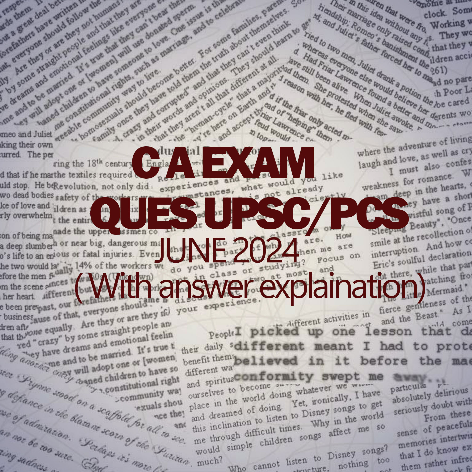 ca exam upsc pcs june 2024