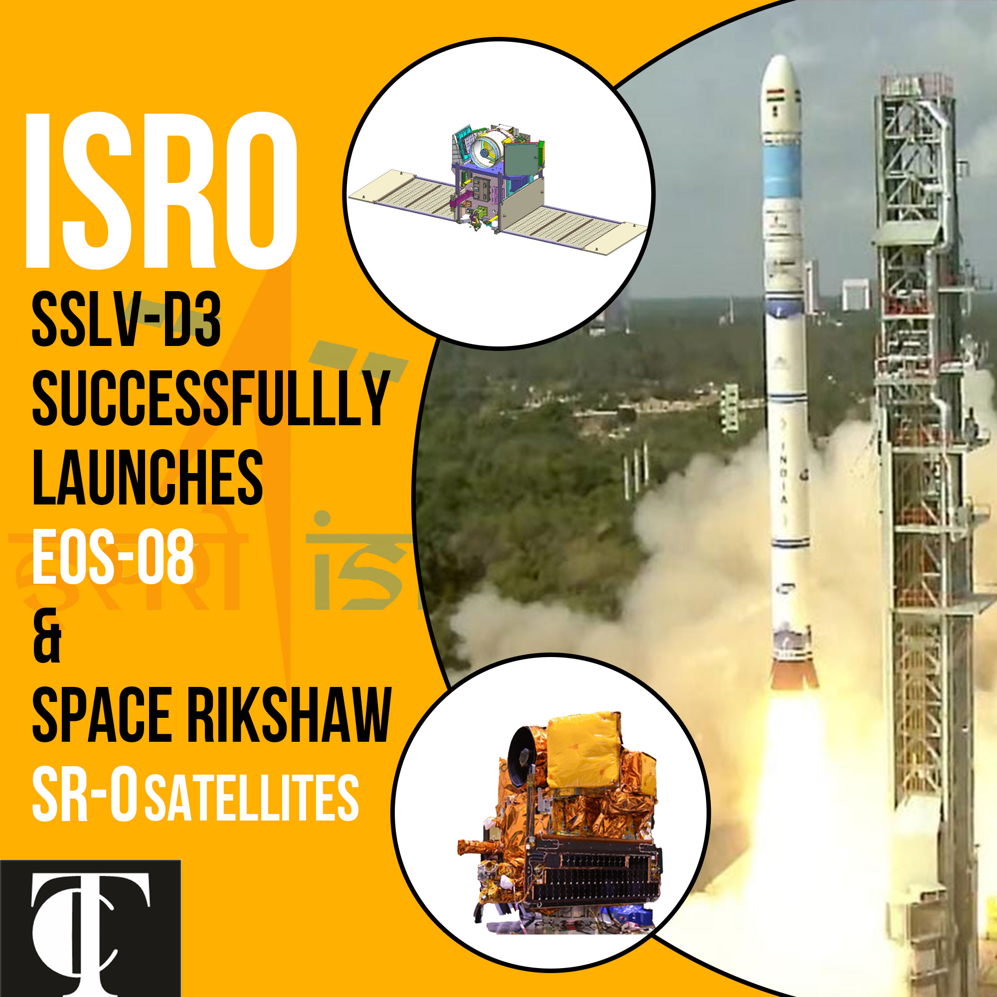 ISRO's SSLV-D3 Launches EOS-08 & SR-0 Successfully