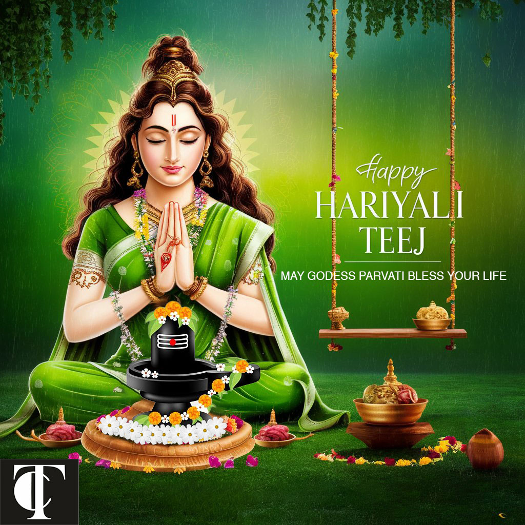 Celebrate Hariyali Teej 2024 with beautiful images and heartfelt wishes, honoring the divine reunion of Lord Shiva and Goddess Parvati.